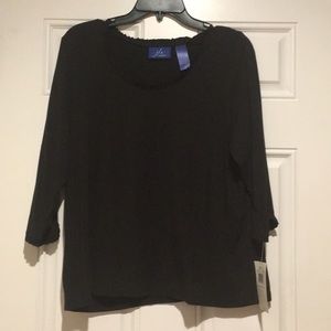J.H. Collectables Black Top Ruffle Detailing